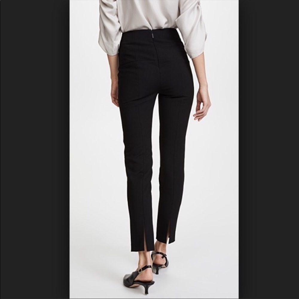 TIBI Anson Corset Tie Pant Black Size 8 High Waisted Trousers Lace Up - Picture 2 of 13